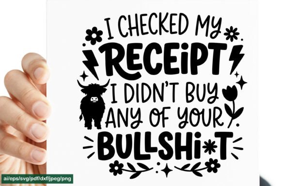 I Checked My Receipt SVG PNG EPS AI PDF Graphics for Crafts