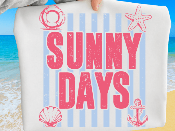 Sunny Days Summer Beach SVG Graphics for Crafts
